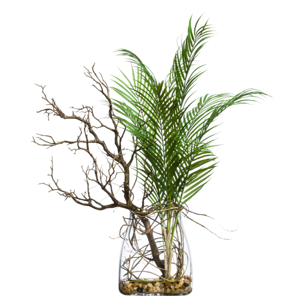 areca palm with bamboo vase silk plant Areca Palm/Manz FW – Lux Art Silks